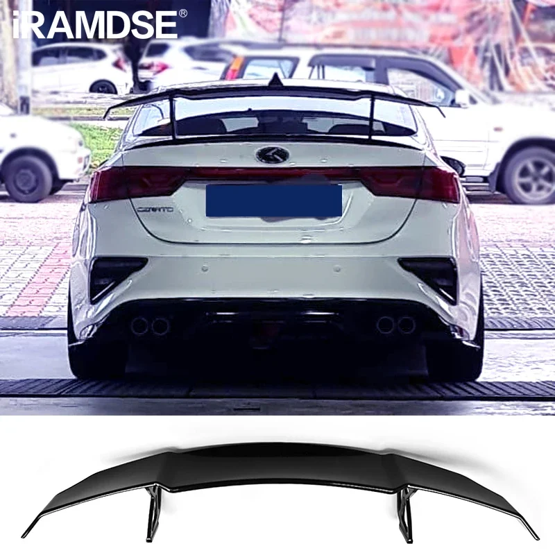 Glossy Black Spoiler for Kia Cerato GT Forte Sport K3 2019 20 21 23 Type V ABS Plastic Car Rear Trunk Wing Accessories