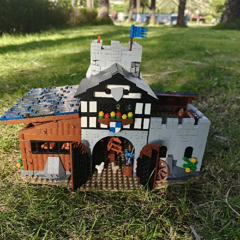

1538PCS MOC Medieval Stable Building Blocks Model Kit Modular Assembly Toys for Adults Kids Gift Collection Decoration