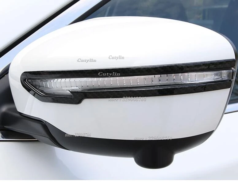 

For Nissan X-trail t32 Qashqai j11 2014-2020 for Murano 2015-2020 Carbon Chrome Rear View Mirror Trim Mirror Protector Strip