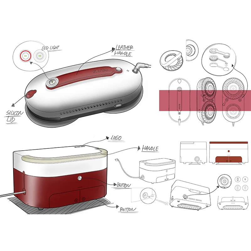 High Efficient Low Power Consumption Household Deep Glass Window Cleaning Robot with Pad Cloth Brushless Motor