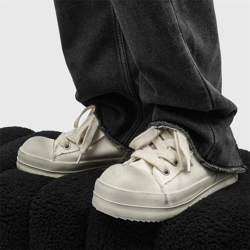 MODX 2025 Sepatu Kasual Musim Bola Musim Semi Baru Sepatu Kanvas Tua Antik Kepala Kecil Sepatu Olahraga Pria