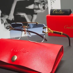 COULIER Punk Mirror Colorful Woman Sunglasses UV-Protection Unisex Eyewear Frameless Pilot Casual Leopard Party Sun Glasses