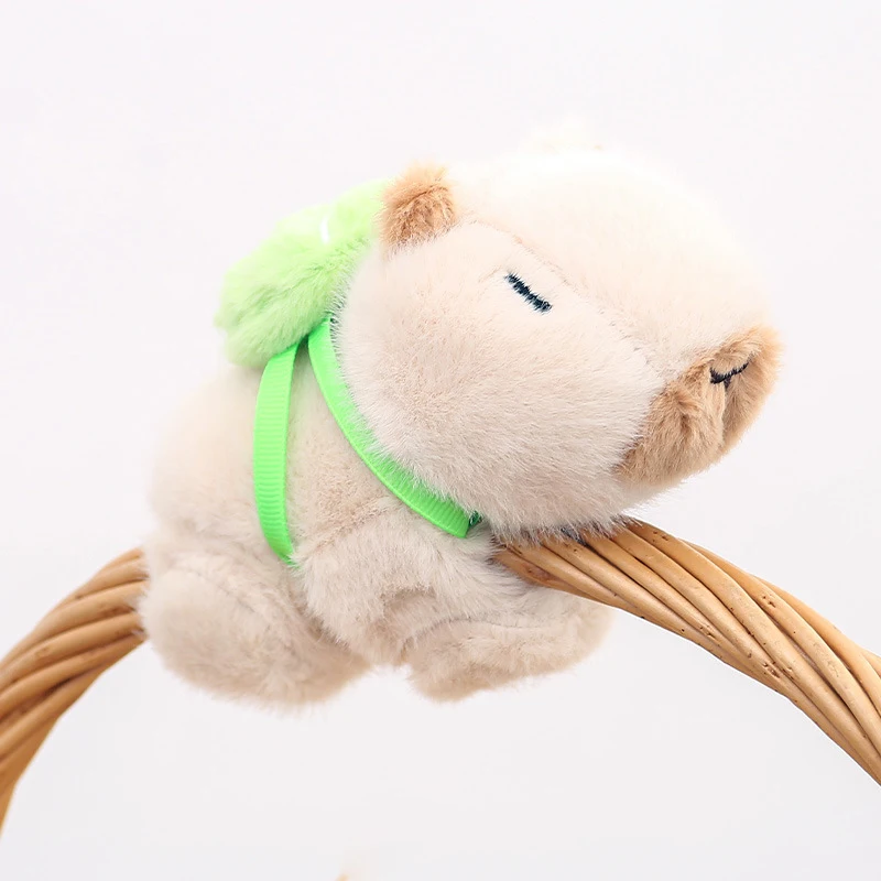 Cute Capybara Plush Doll Clap Circle Toy Capybara Plush Bracelet Stuffed Slap Snap Wristband Toy Funny Hand Ring Party Gift