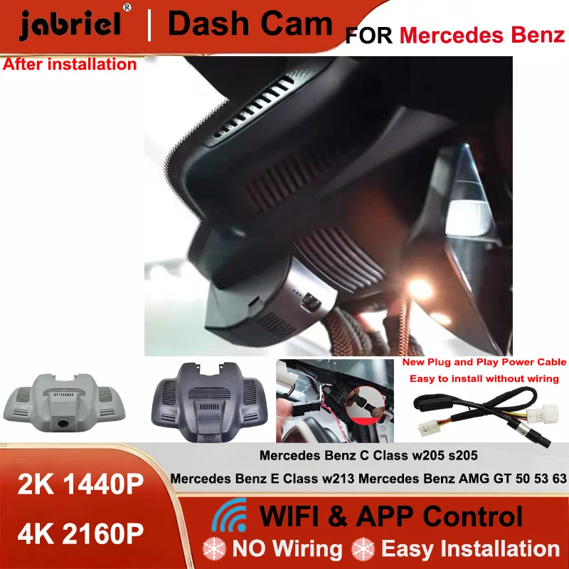 

Jabriel Dash Cam 4K Car DVR for Mercedes Benz E Class w213 for Mercedes Benz C Class w205 s205 for Mercedes Benz AMG GT 50 53 63