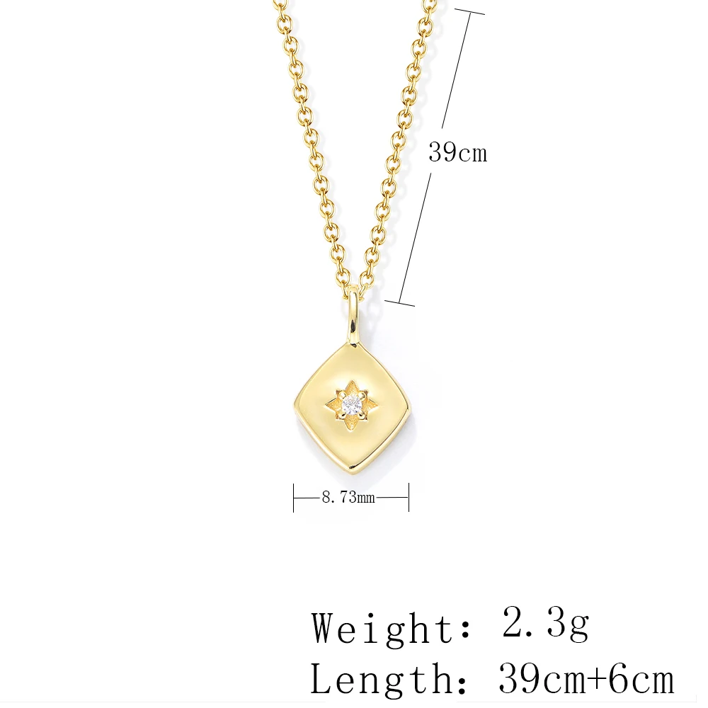 قلادة سلسلة ربط عصرية ، مجوهرات ذهبية مطلية هندسية ، قلادة نجمة #6