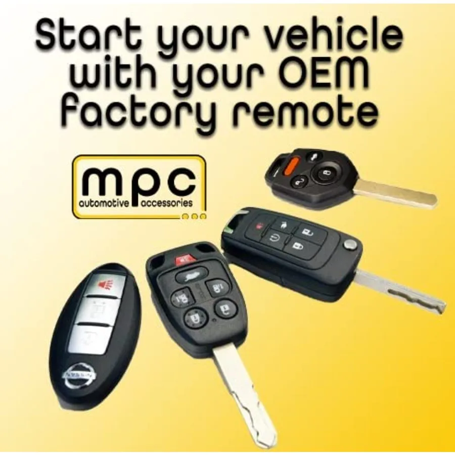 2008-2010年式ダッジ・グランドキャラバン用MPC完全工場出荷時リモート起動キット（配線済み、ハーネス付き）