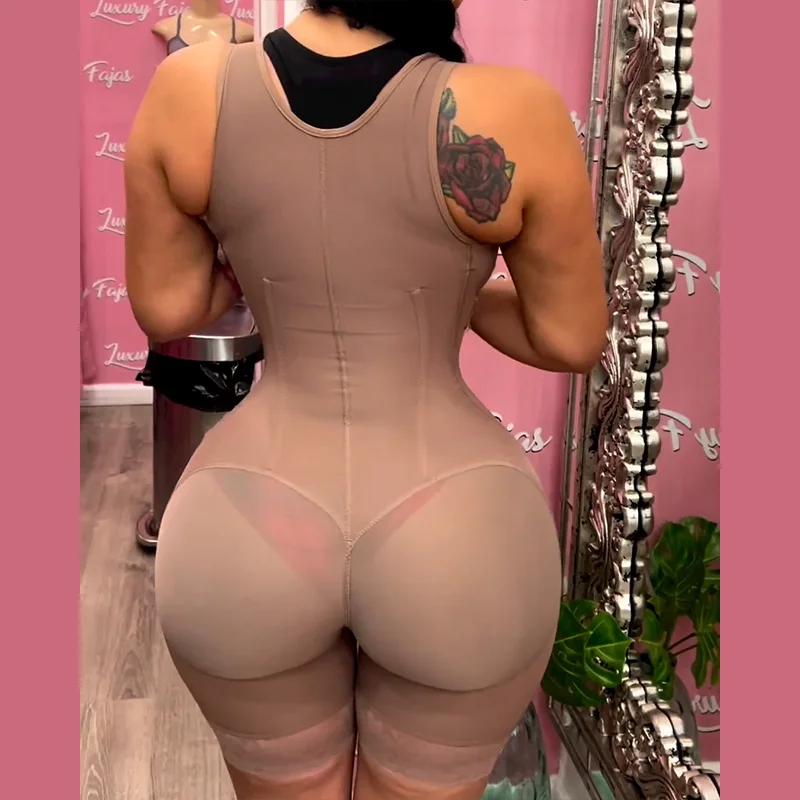 Fajas Colombianas High Compression Flatten Abdomen Body Shaper Tummy Control  Butt Lifter Shapewear Waist Trainer Bodysuit