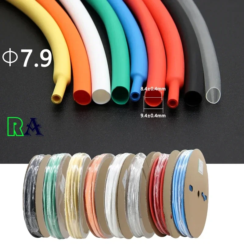 1~100m 3:1 Heat Shrink Tube Diameter 1.6/2.4/3.2/4.8/6.4/7.9/9.5/12.7/15.4/19.1/25.4/30/39/50mm With Glue Double Wall Tube