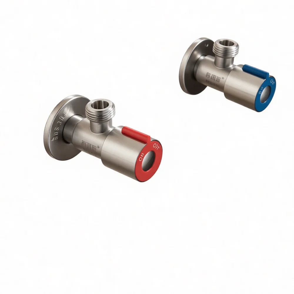 Reliable 304 Stainless Steel Angle Valve Copper Ceramic Spool Water Control Switch Plumbing Fittings DN15 Threaded