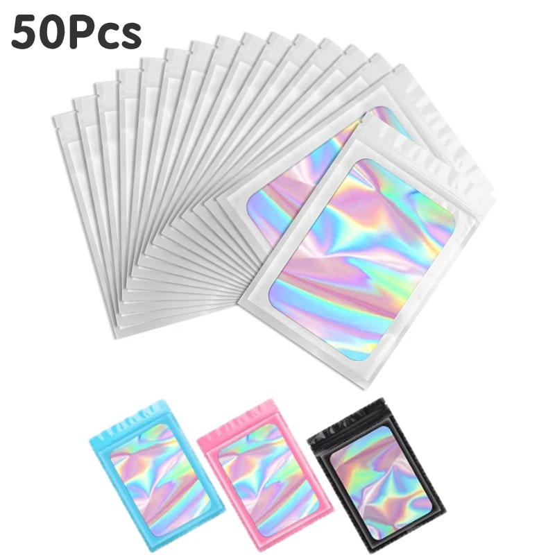 50 Stück Mini-Verpackungsbeutel, durchsichtige, wiederverschließbare Beutel, Aufbewahrungsbeutel für die Aufbewahrung von Lebensmitteln, Lipgloss, Schmuck, Geschenkverpackung