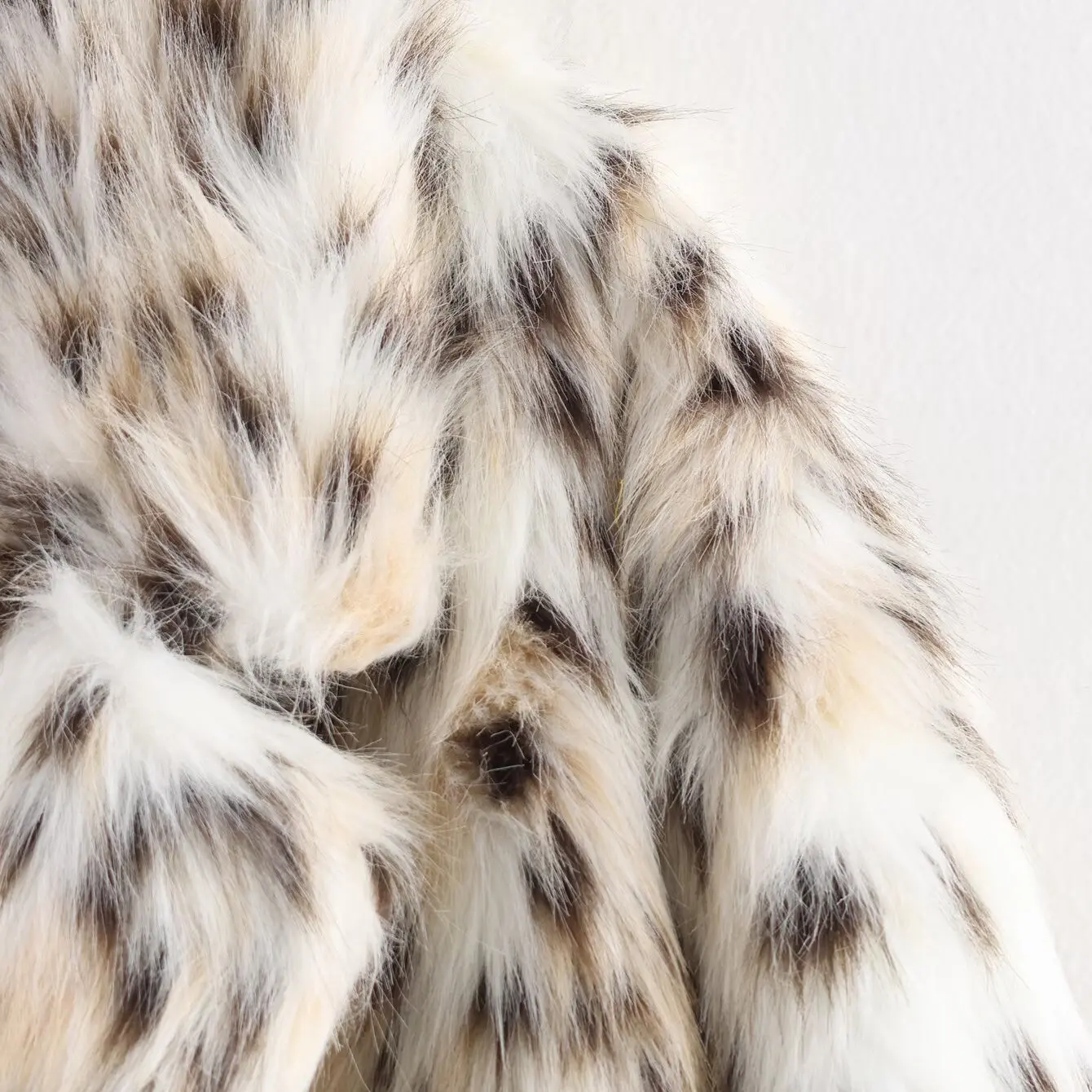 

KASLEAD новое модное универсальное длинное женское пальто из искусственного меха Ele, простой дизайн, полиэфирное волокно 00%