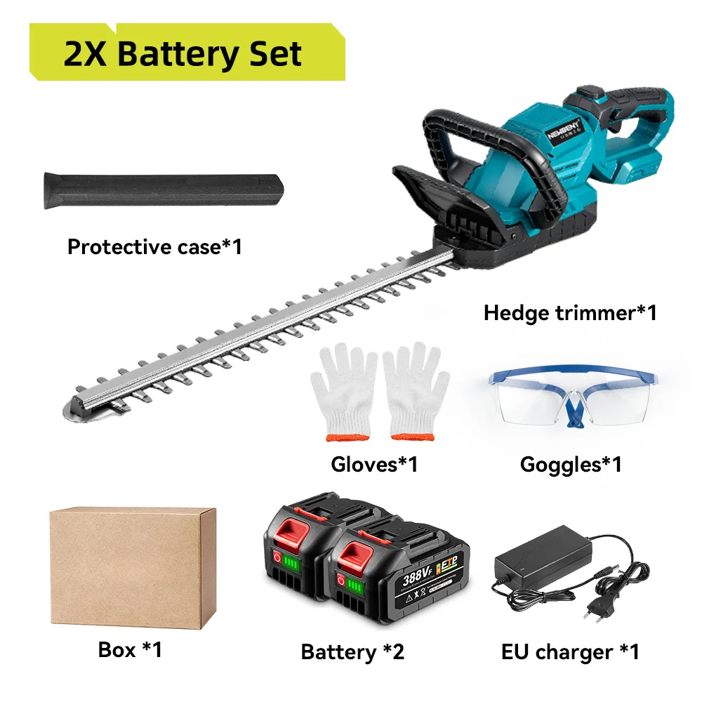 NEWBENY 3000RPM 530MM Elektrische Heggenschaar Snoeischaar Grasmaaier Tuinmaaier Gereedschap voor Makita 21V Accu