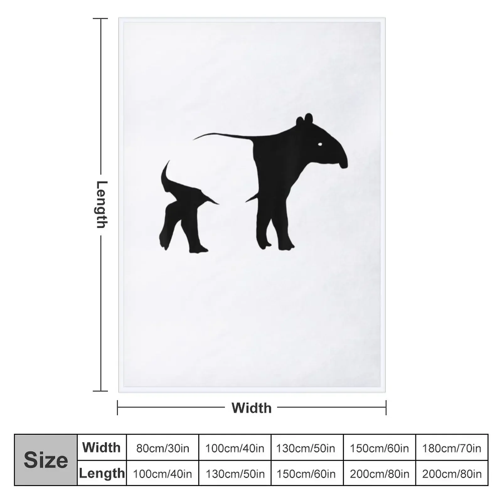 Tapir Animal Throw Blanket Large funny gift Thermals For Travel Custom Blankets