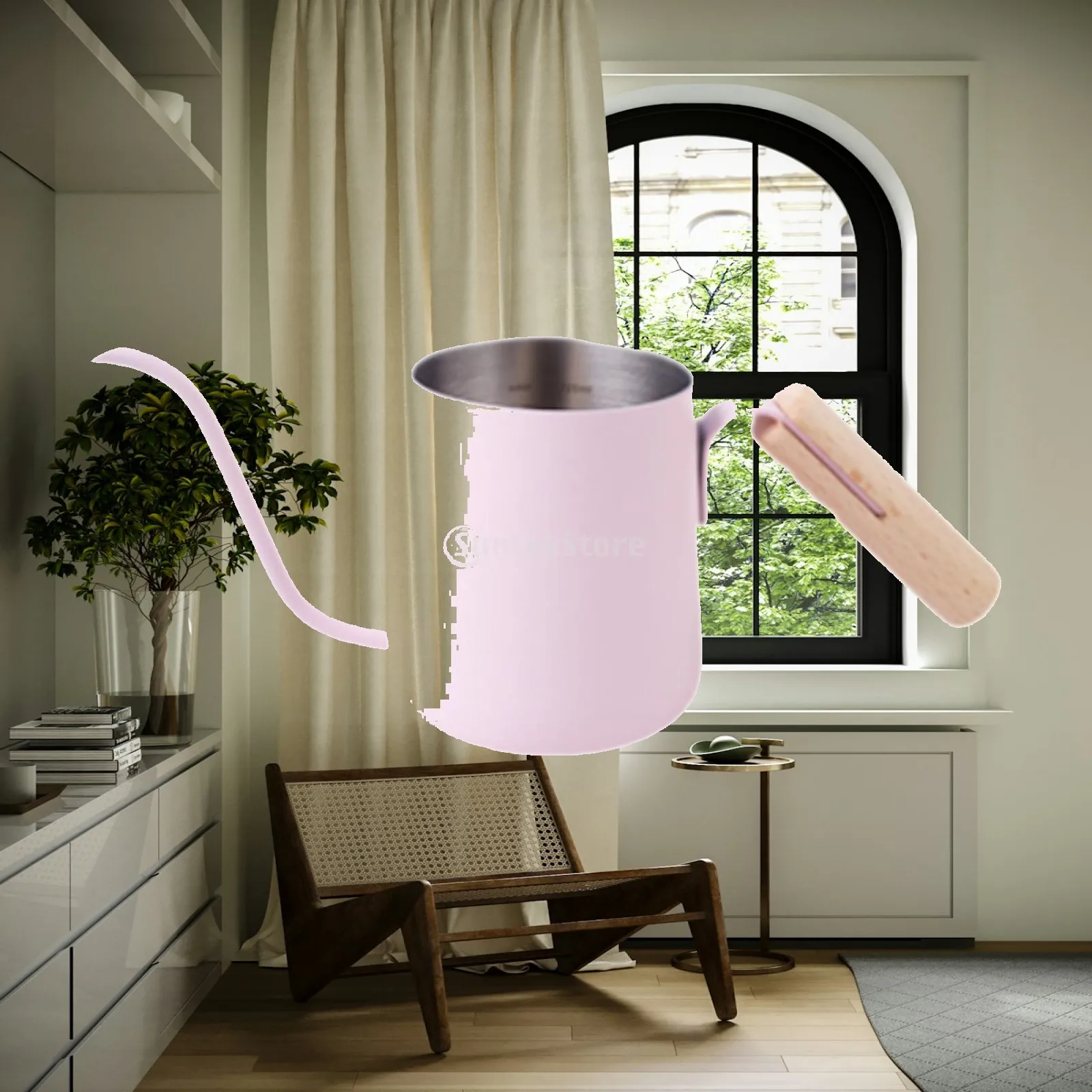Gooseneck Coffee Kettle 304 Stainless Steel Narrow Spout Teapot Coffee Pot for Home Kitchen Cafe