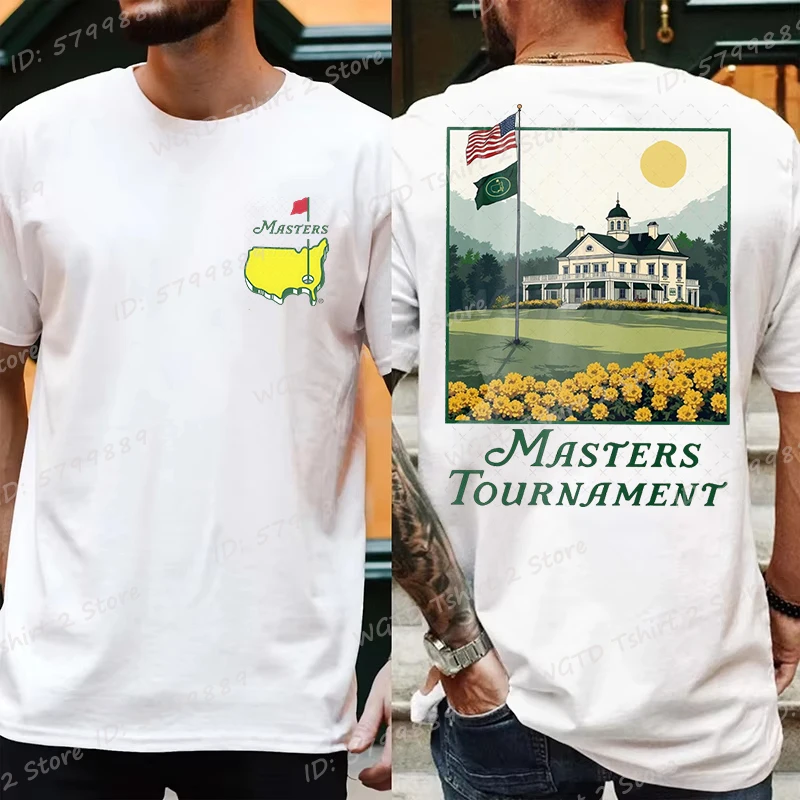2025 Masters Golf Tournament Camisetas Hombres Mujeres Verano Pantalón corto casual Camiseta de manga Divertida Amante del golf Camisa Unisex Camiseta de calle