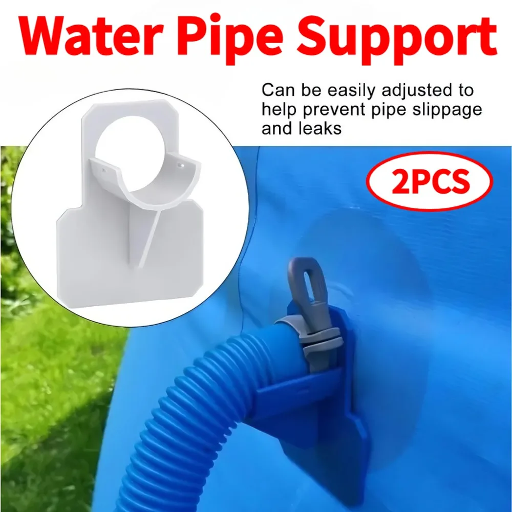 Swimming Pool Pipe Holder Mount Supports Pipes 30-38mm for Intex Bestway Ground Hose Outlet with Cable Tie Pool Accessories