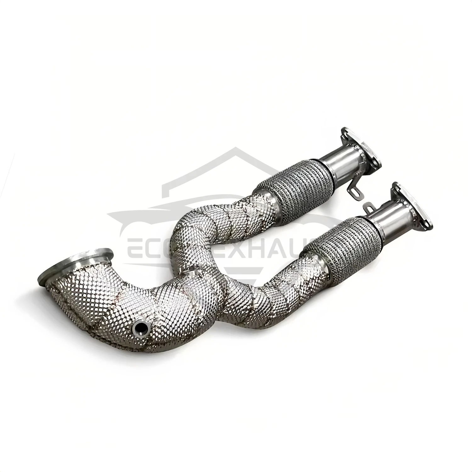 

Sports Downpipe With Heat Shield For Audi RS3 TTRS 2.5T Aggressive Exhaust Sound High Flow Performance Upgrade