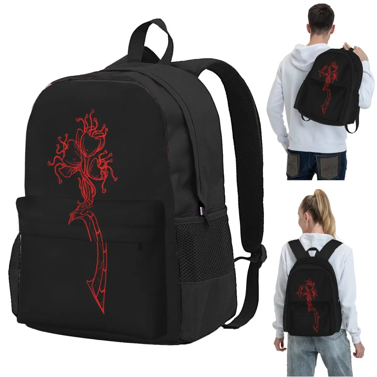 

Haemanthus Blade Red Rising Sword (blood Red) Backpack Student BookBag Children School Bag Laptop Shoulder Bags for Men Women