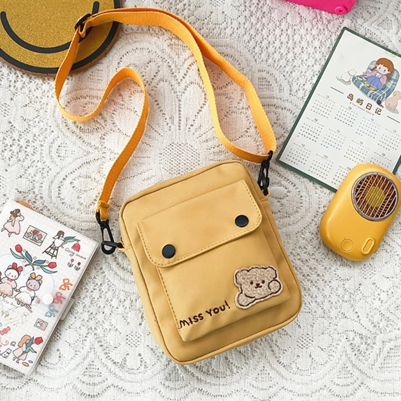 Girls Shoulder Bag Womens Crossbody Bag Teenager Cartoon Bear Messenger Bag Small Satchel Bag Female Shopping Dating Bag