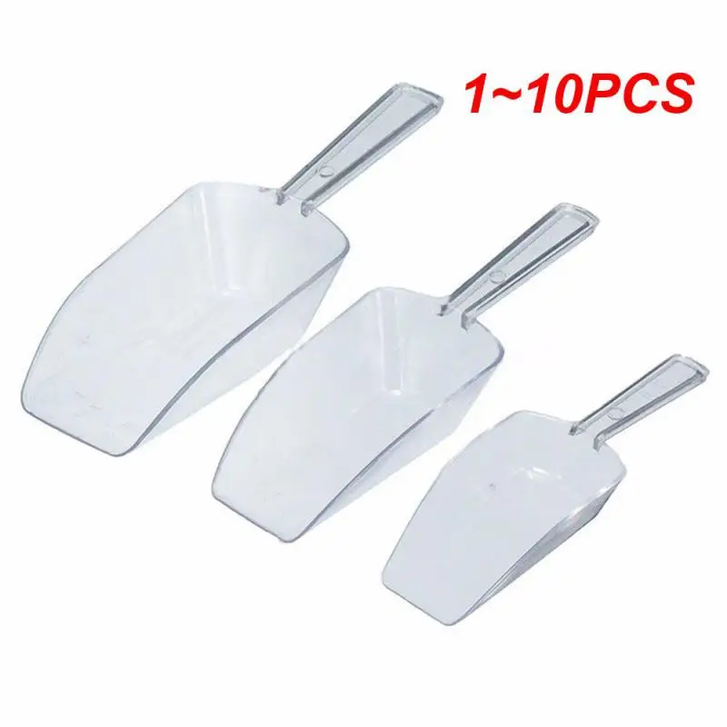 1~10PCS New 3 Pieces Home Ice Shovel Kitchen Shovel Plastic Shovel Sweet Favor Candy Bar Ice Cream Buffet Spoons Wedding Party