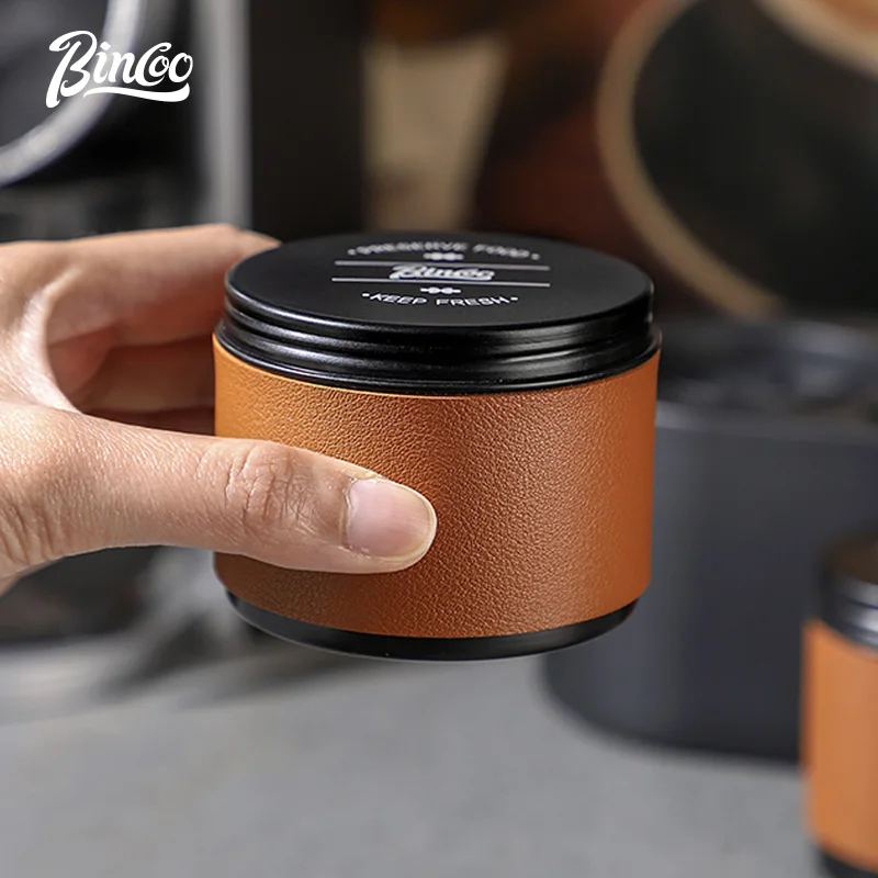 

Bincoo 150ML Mini Sealed Coffee Canister Vacuum Coffee Beans Bags Storage Camping Airtight Container For Food 80ML