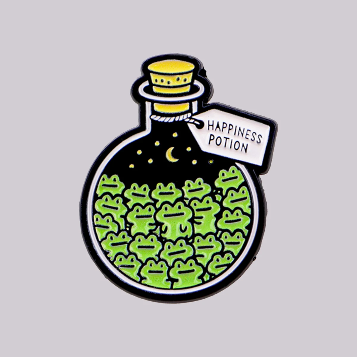 Bottle Frog Enamel Pin Funny Brooch Lapel Pins Badge on Backpack Clothing Accessories Fashion Jewelry Friends Gifts