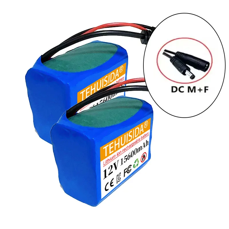 2PCS 12V 15600mAh D50B GPS Bait Boat 18650 Lithium-ion Battery for Elevator Intercom Video Doorbell Emergency Light Emergency image 3