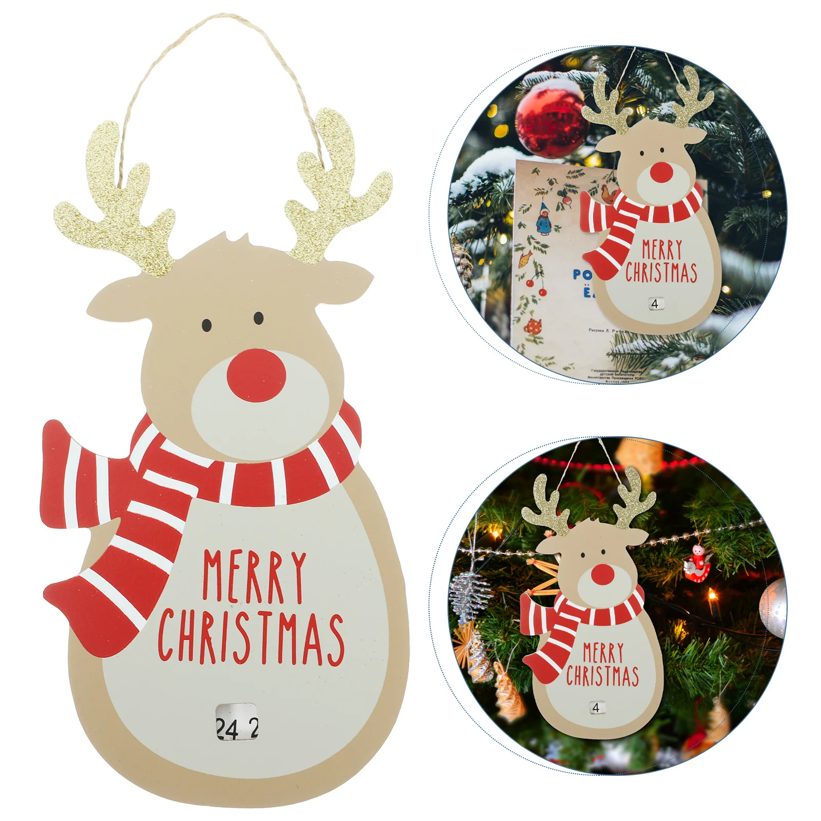 

Xmas Wall Hanging Decor Party Ornaments Christmas Tree Decorations Elk Pendants Deer Tags Decorative