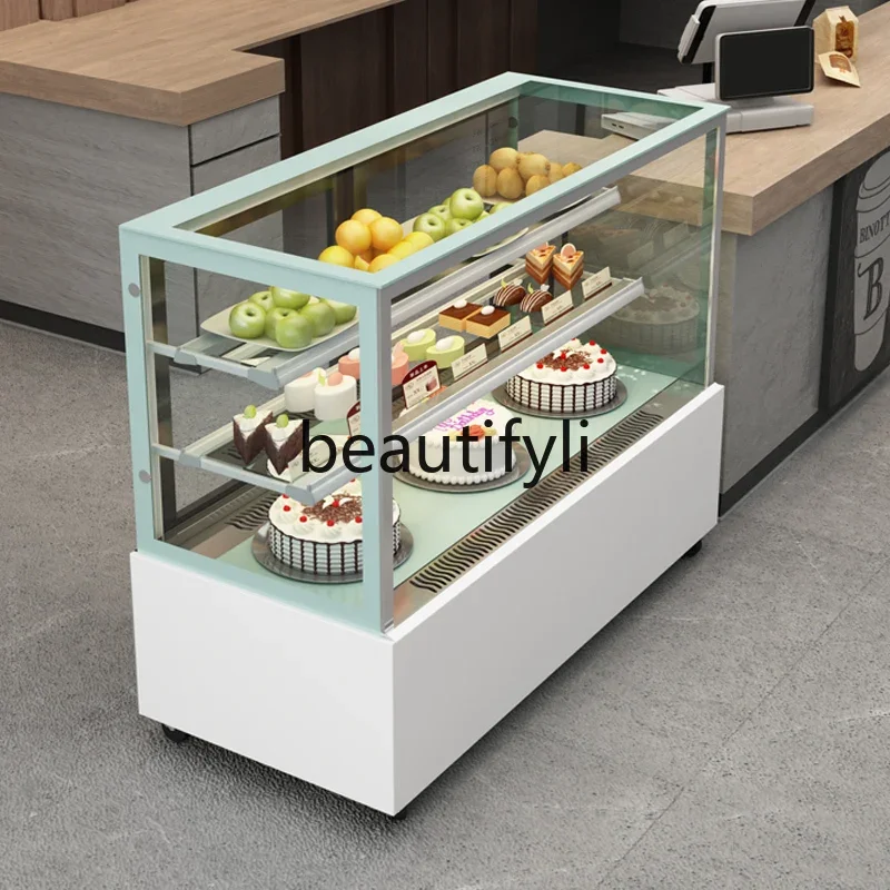 Refrigerated Display Cabinet Commercial Fresh Keeping Cabinet Right Angle Desktop Cabinet Small