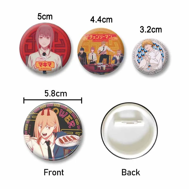 Cartoon Character Makima Denji Aki Meme Brooch Custom Anime Lapel Pin Jewelry Badge DIY Backpack Shirt Accessories
