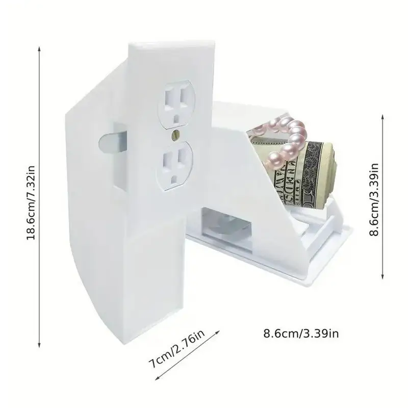 Hiding Wall Outlet listrik aman, lubang aman dengan kunci serbaguna praktis aman untuk menyimpan uang