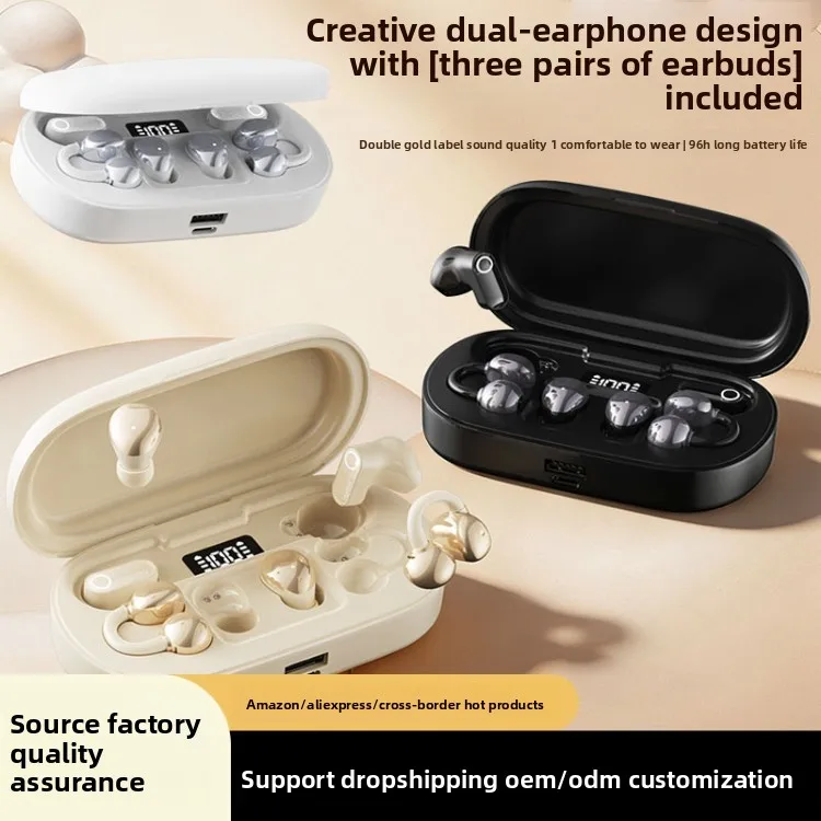 Bluetooth Ear Clip Headphones 6 Pack Bulk for Sports Sleep Cross Border Supply
