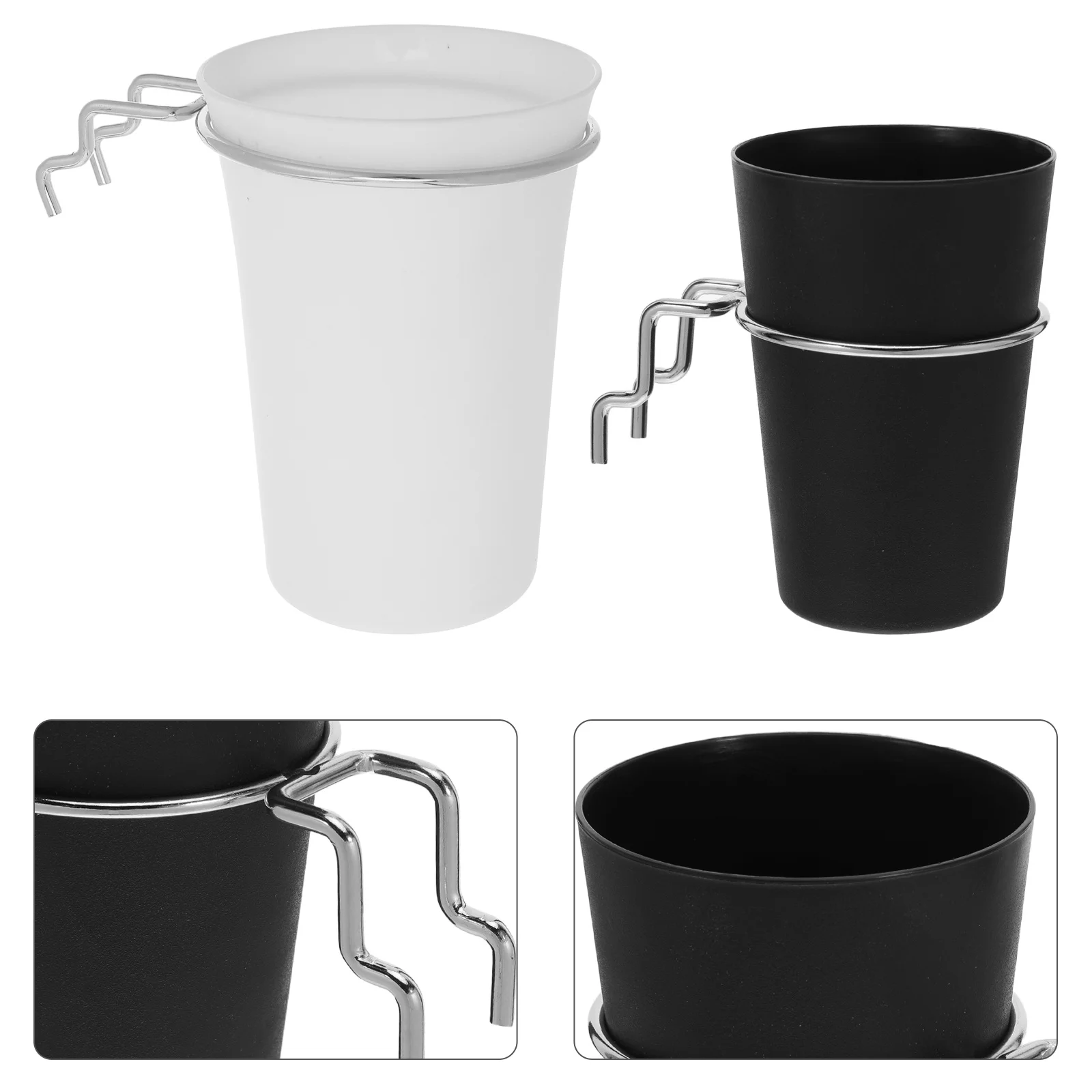 ชุดอุปกรณ์จัดเก็บแบบติดผนัง 4 ชิ้น พร้อมตะขอแขวน สำหรับเก็บอุปกรณ์ ปากกา ตะปู อุปกรณ์ทำเล็บ ใช้ได้ในโรงรถ อู่ซ่อม สำนักงาน หรือจัดระเบียบเครื่องมือ