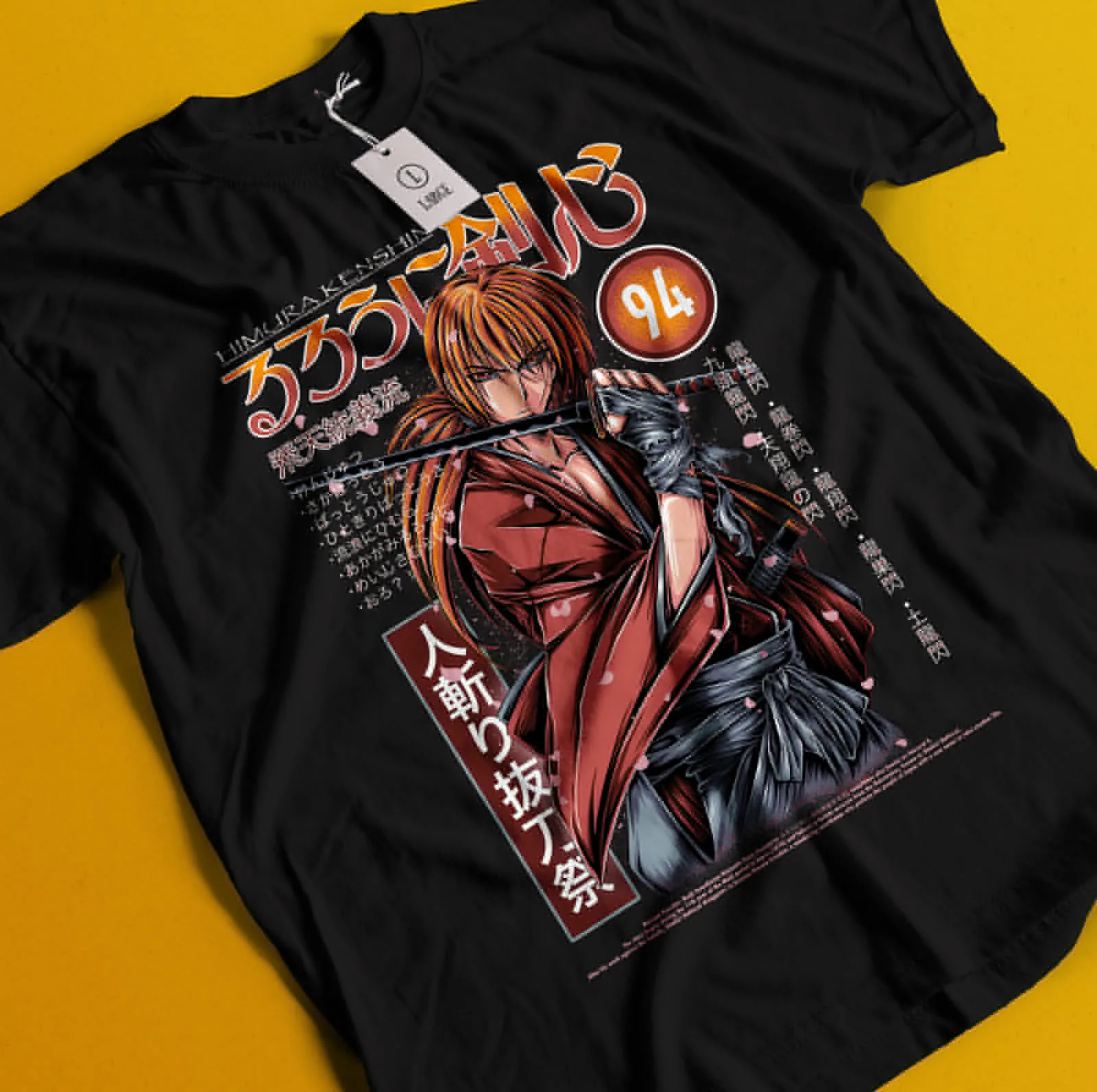 

Rurouni Kenshin Shirt Samurai Himura T-Shirt Makoto Shishio Aoshi Saito Hajime