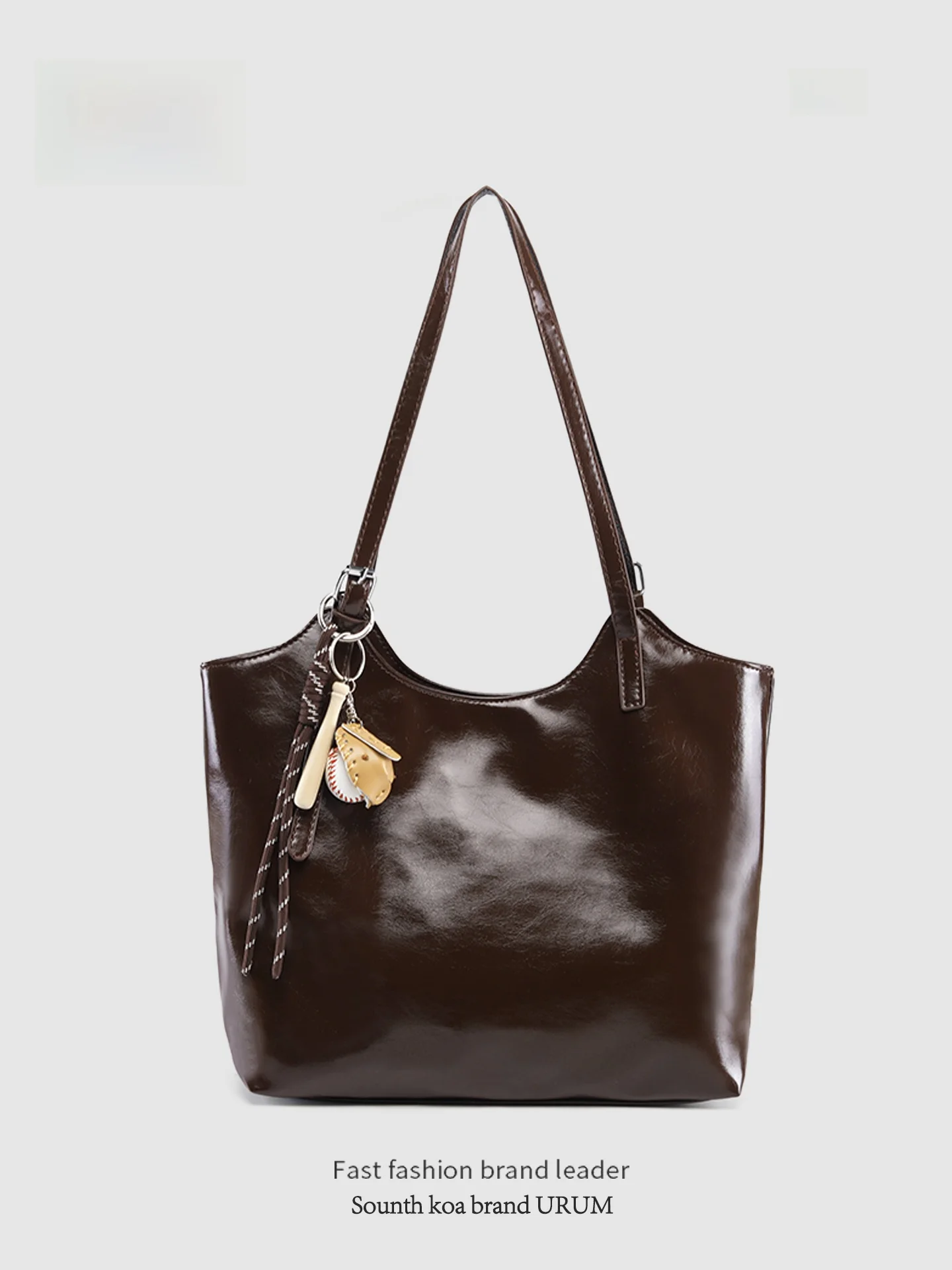 

URUM Korean Sle Large Capaci Tote Bag Women's Commuter oulder Bag Class Handbag Soft PU Leather Single oulder Handle