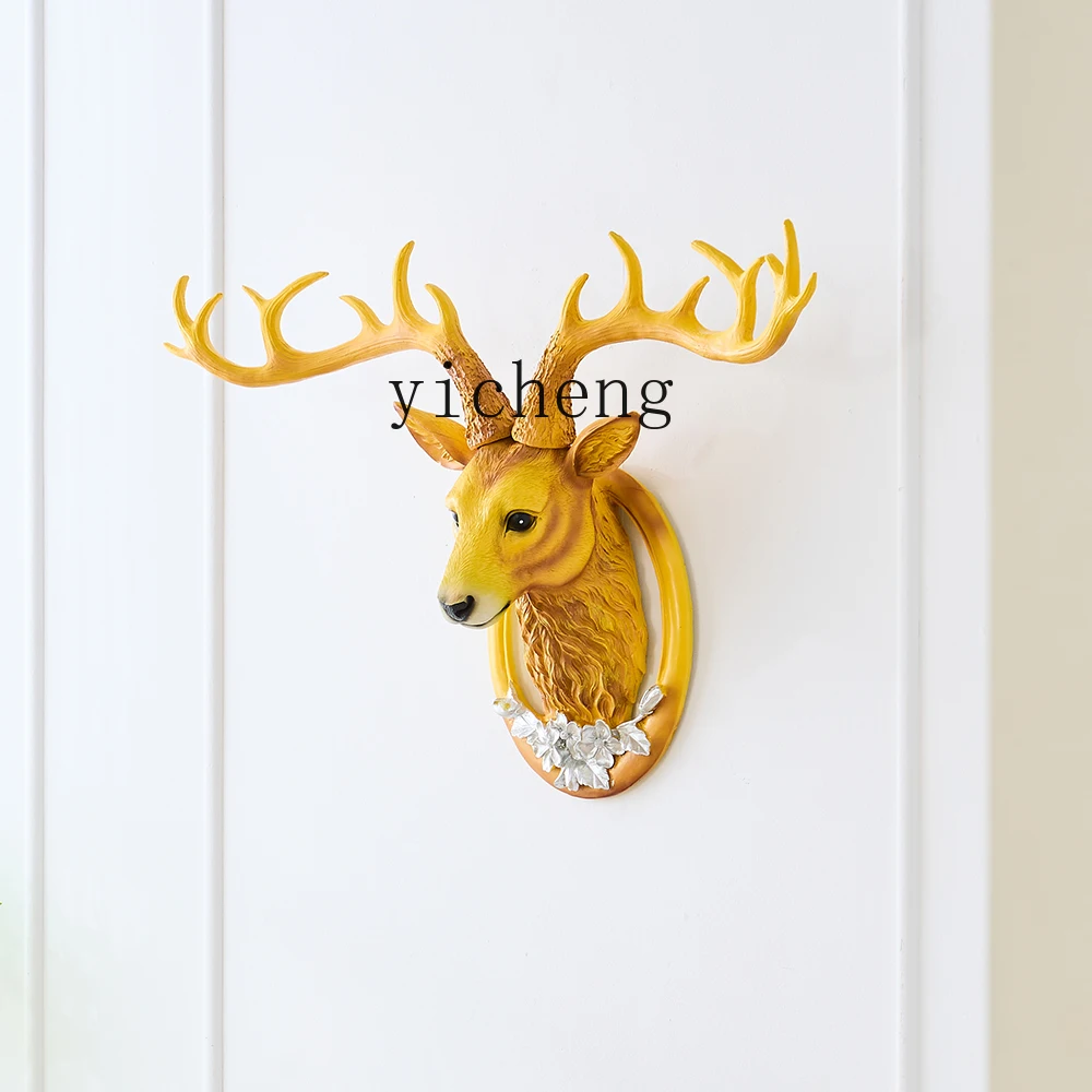 

LSL Lucky Deer Head Creative Wall Decoration Simulation Hanging Decoration for Restaurant Entrance Living Room