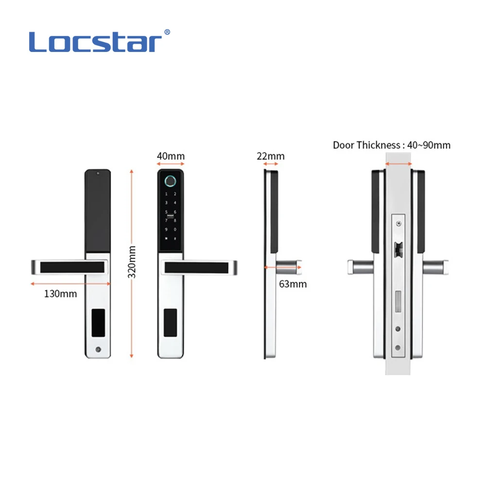 Locstar Hot Selling High Quality Aluminum Alloy Slim Digital Intelligent App Smart Lock
