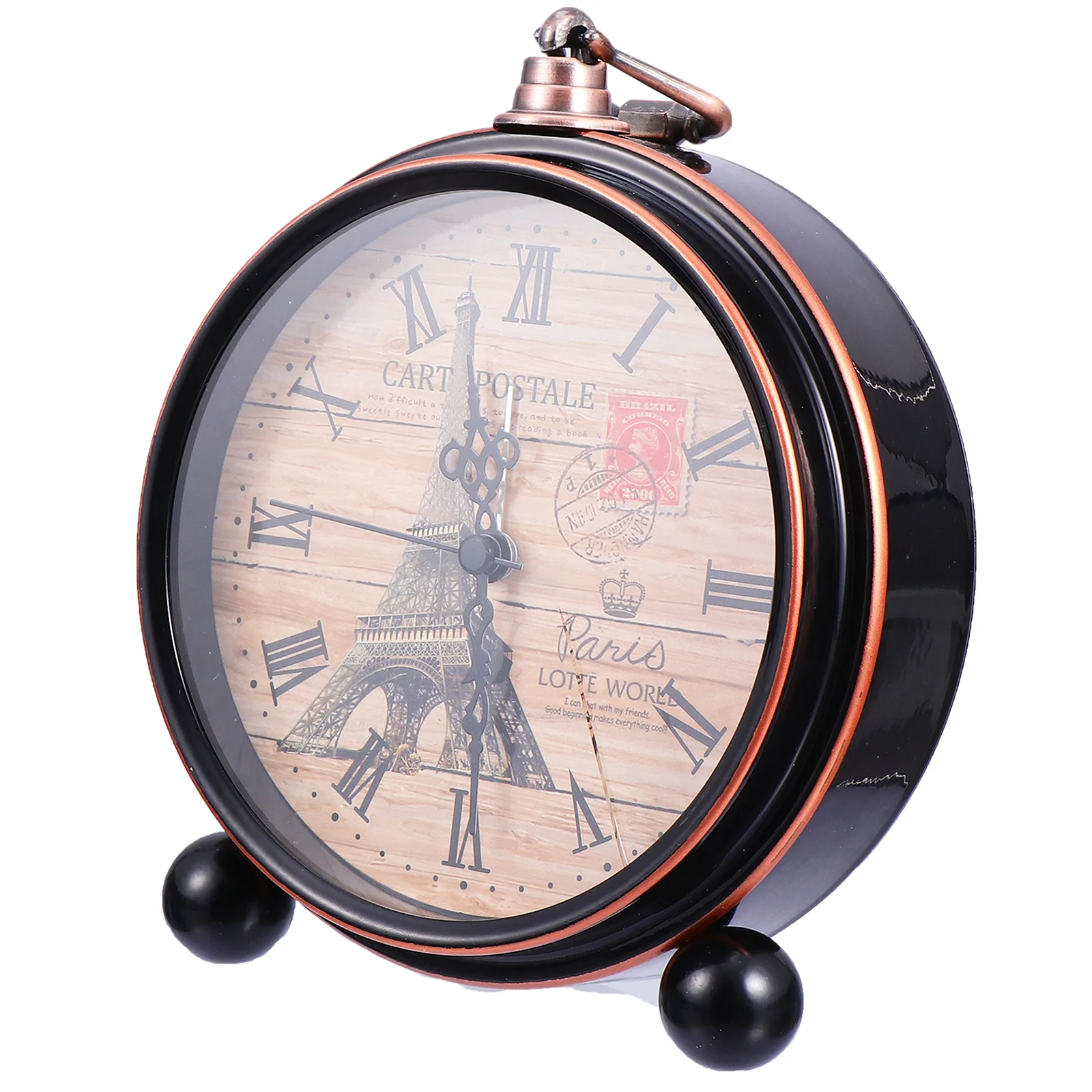 

Electronic Alarm Clock Vintage Retro Tabletop Decorative Bedside Silent Clock for Bedroom Office Conference Room