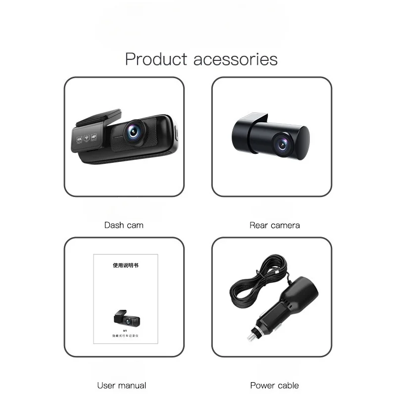 2025 New Dash Cam 4K Night Vision GPS for Sensor Loop Video Recording Parking Monitoring Innovative Design  for Car Camera