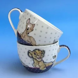 Kawaii Disney The Lion King Simba Bambi Thumper The Hundred And One Dalmatians Patch Action Figures Toys Ceramic Cup Mug Gifts