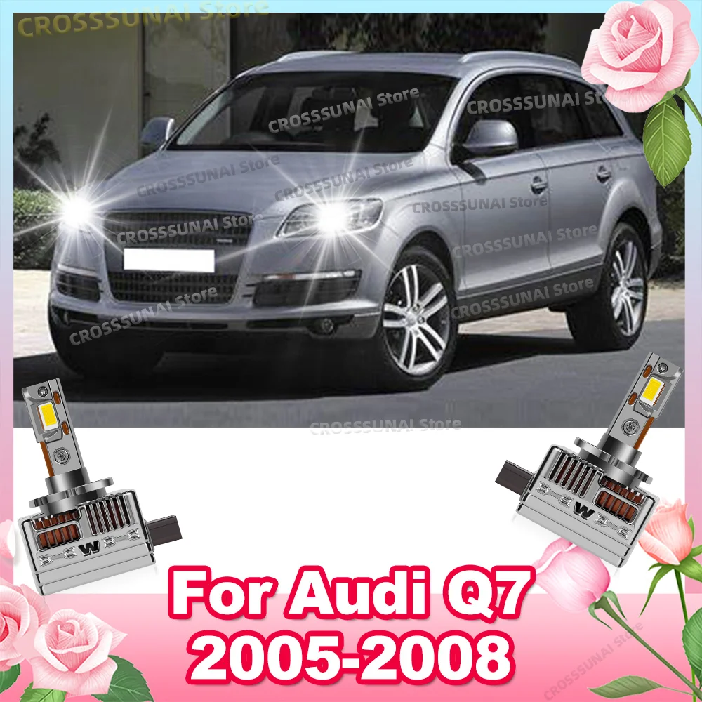 

50000LM светодиодные автомобильные фары, лампы, турбо-светильники 6000K, авто лампа для Audi Q7 2005 2006 2007 2008