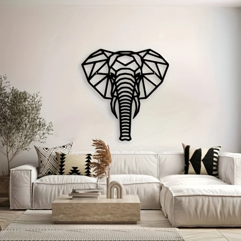 

1pc metal elephant wall decoration metal artwork scene decoration suitable for home living room bedroom kitchen indoor