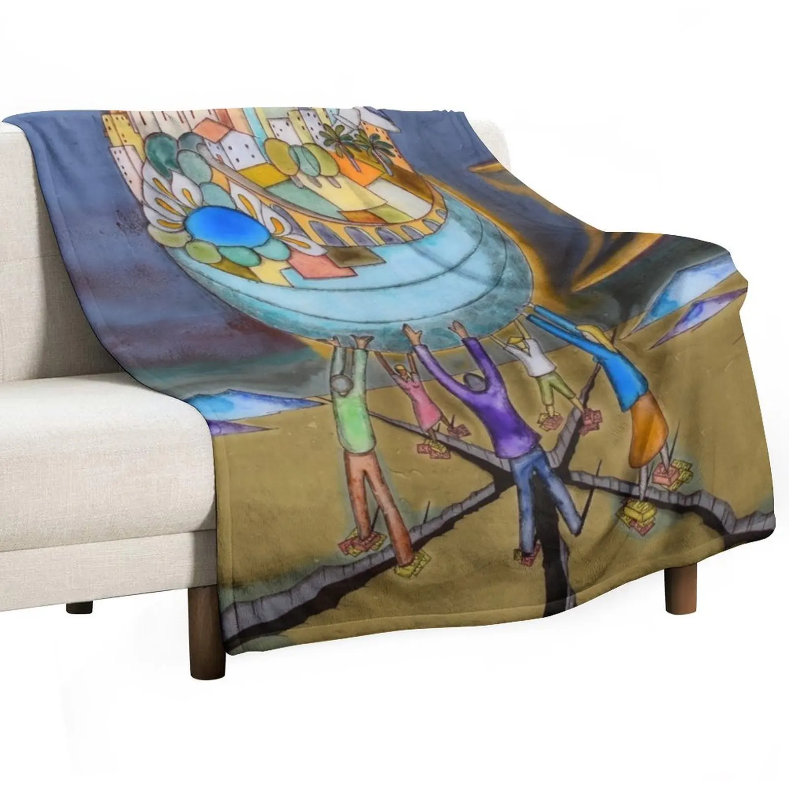 Balancing act future Throw Blanket Summer Stuffeds Sofa cosplay anime Bed covers Plaid on the sofa Blankets