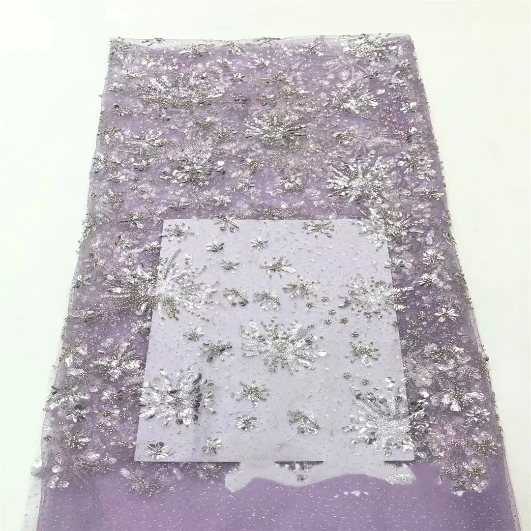 이브닝 가운 액세서리 메쉬 웨딩 드레스 원단 스팽글 민들레 레이스 자수 소재