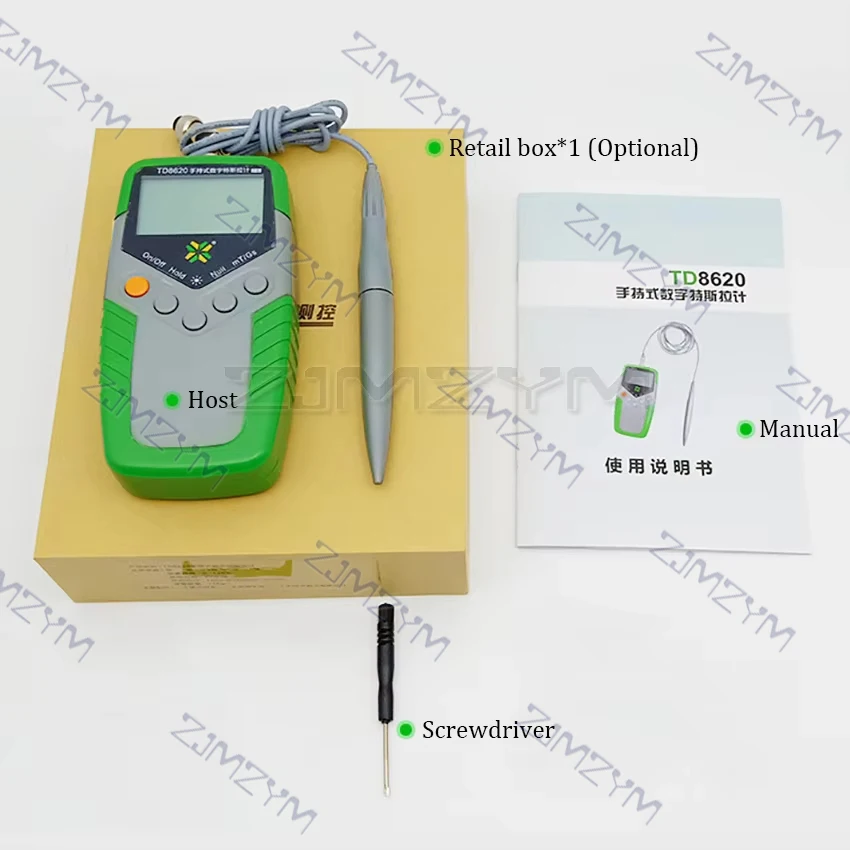 Misuratore di Gauss a magnete permanente misuratore di Tesla digitale portatile misuratore di flusso magnetico Test di campo magnetico di superficie 5% di precisione TD8620