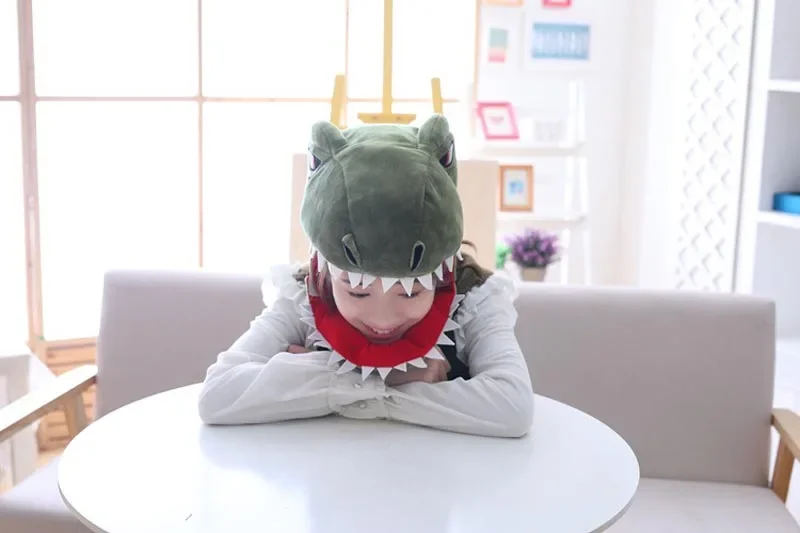 PP Cotton Doll Cute and Comfortable Plush Toy Adult Plushs Hat Cap Decor Coronet Headgear Headdress Funny Shark Dinosaur Toys