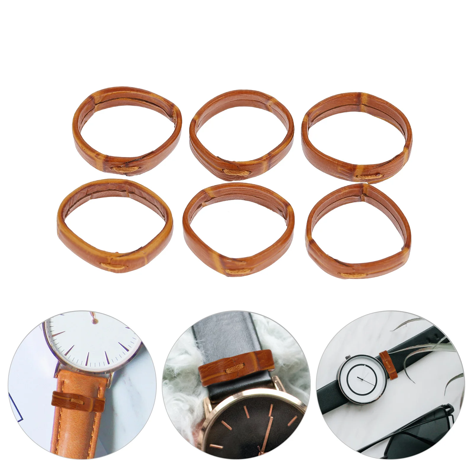 

10Pcs Watchband Loop Keepers Classic Color Anti-Slip Watch Strap Rings Replacement for Damaged Band Holders