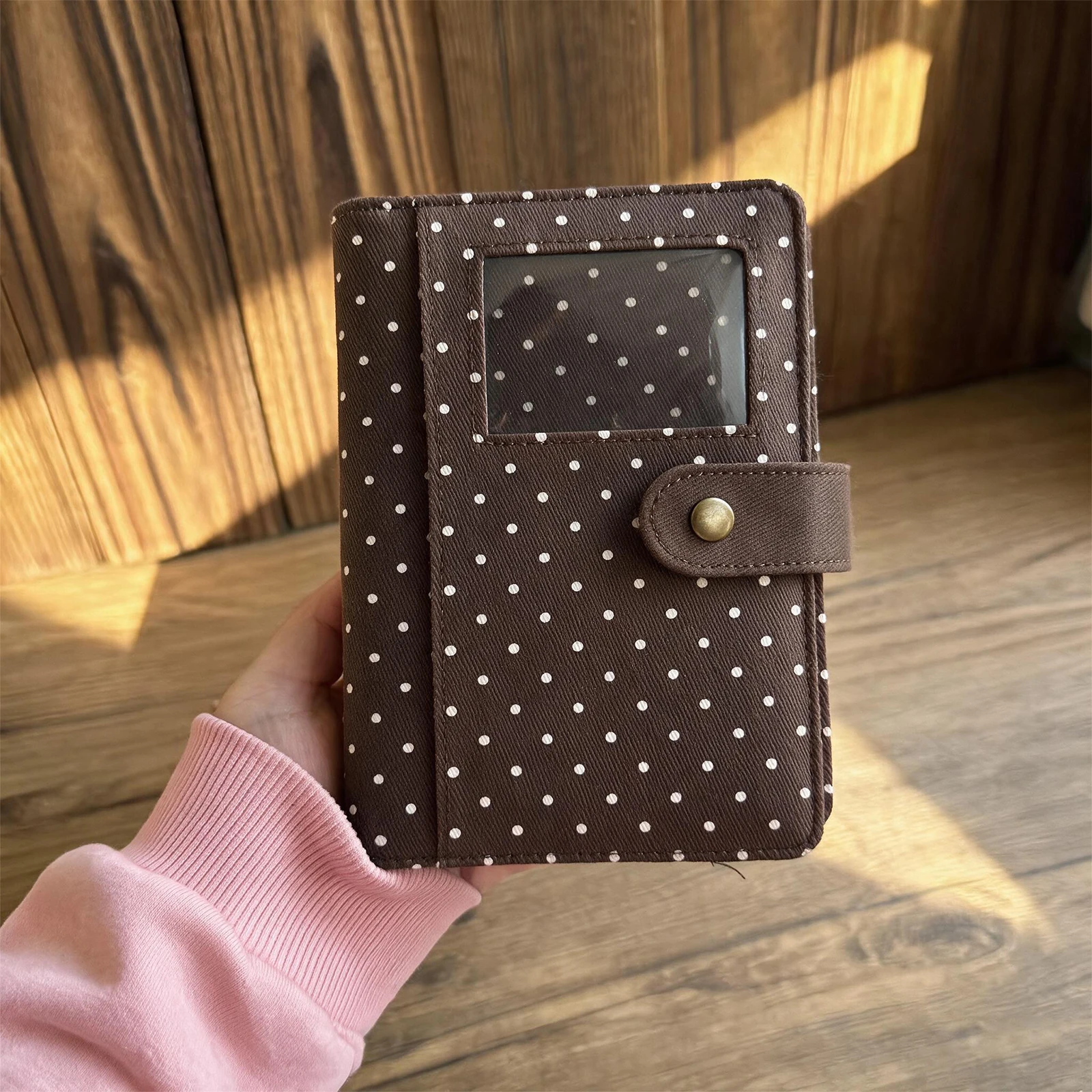 A7 Polka Pattern Notebook Sleeve Refillable Floral Print Loose Leaf Binder Multi-Purpose for Note Taking Teachers Women Men