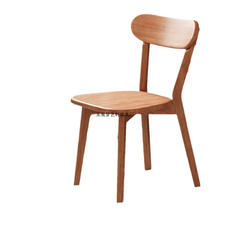 Solid wood dining chair household Italian retro dining table and chair combination simple back chair restaurant special solid wo