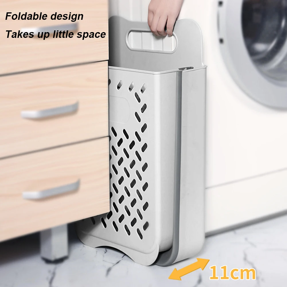 

Складной портативный органайзер для одежды без сверления, экономящий место, пластиковая настенная корзина для грязного белья